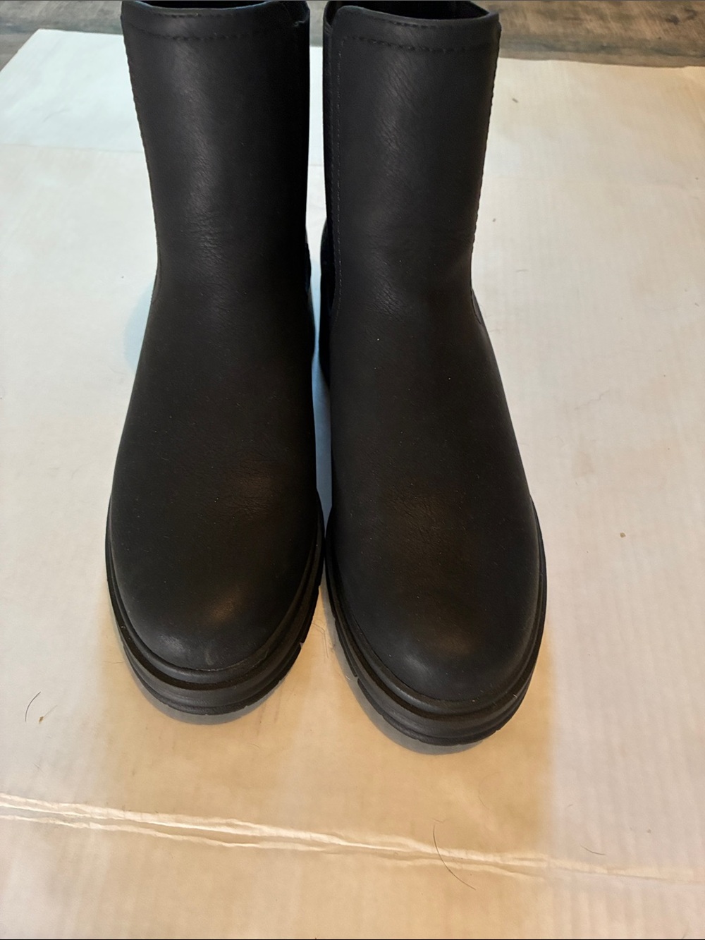 Women's Black Platform Ankle Boots - Sleek Everyday Style